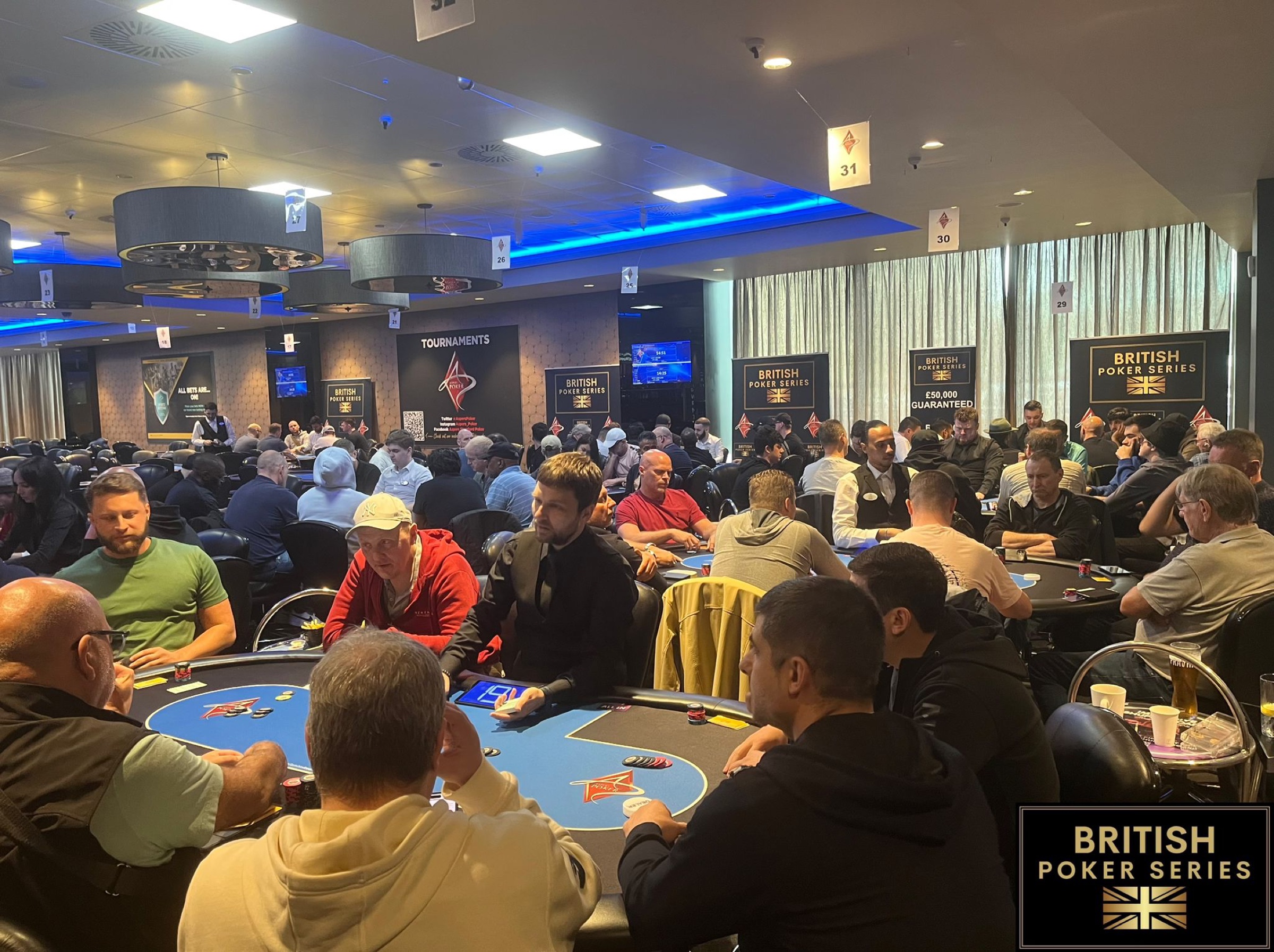 British Poker Series tournament room at Genting Casino Stratford