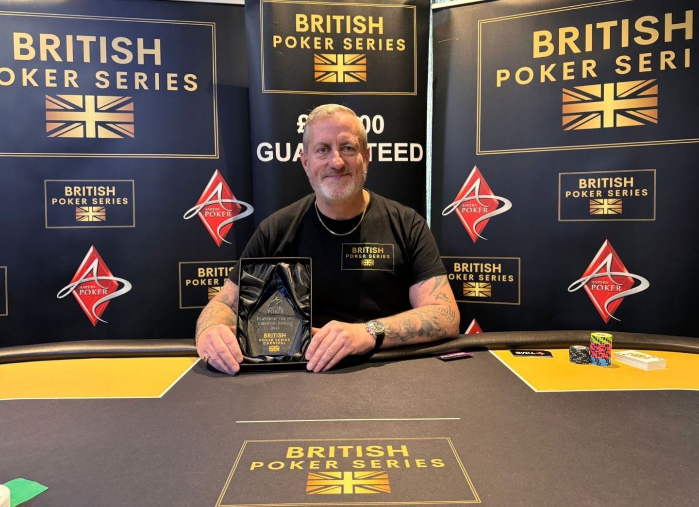 Johnny JK Kelly at a British Poker Series event