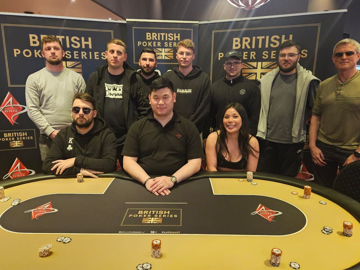 BPS Newcastle final table with players seated