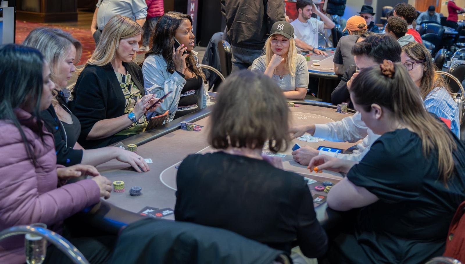 BPS Ladies players in tournament action at Genting Casino Stratford